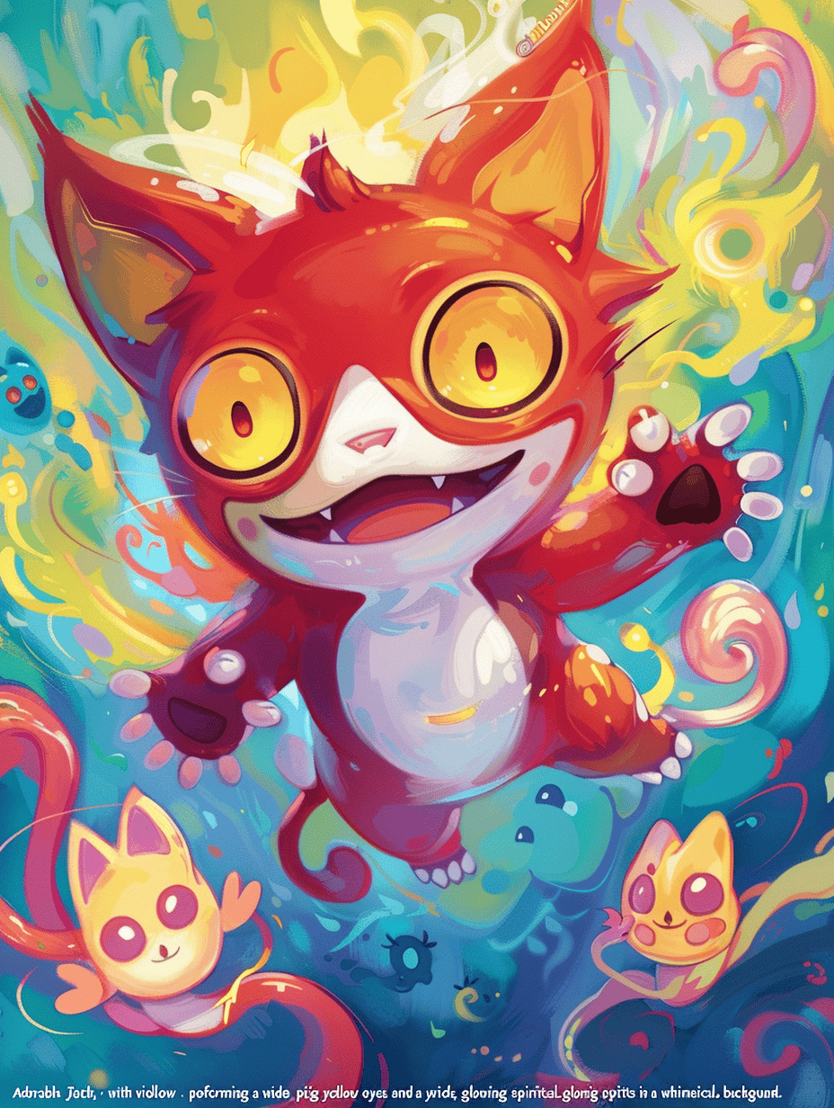 sharad6383 Adorable Jibanyan from Yo Kai Watch with vibrant r baa9eb98 bc7a 4f0c 9c3c a5c2d08291e7 2