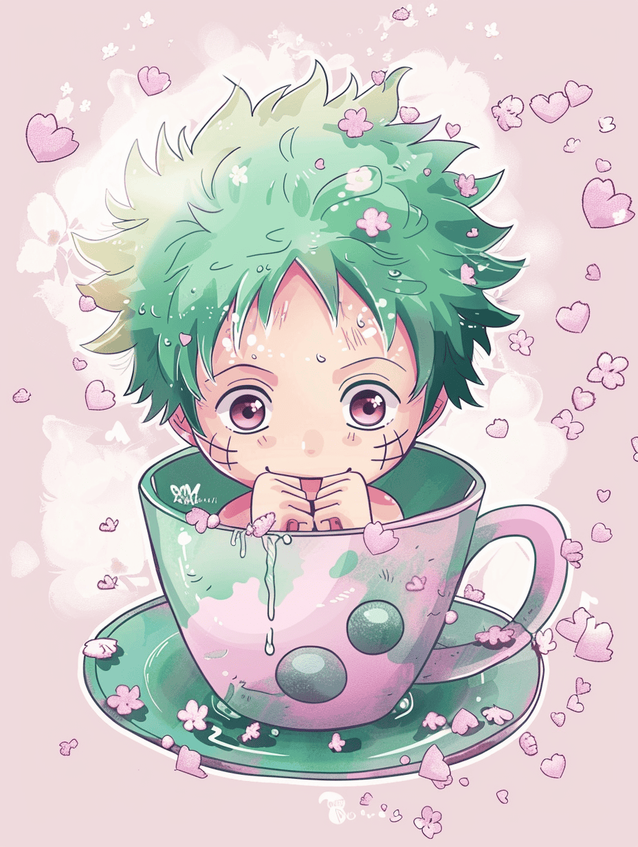 sharad6383 Adorable chibi Zoro snugly sitting inside a pastel 0b94dc1c c46d 4093 bf64 5778329270c7 3