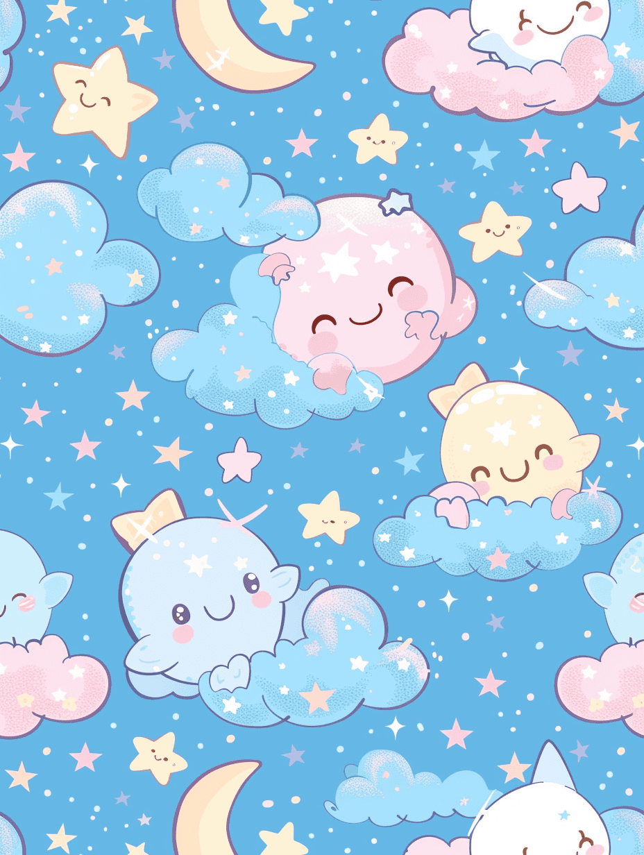 sharad6383 Create a dreamy pastel kawaii wallpaper featuring  9a9f5060 f348 42e2 932b 7e0d7715137f 1