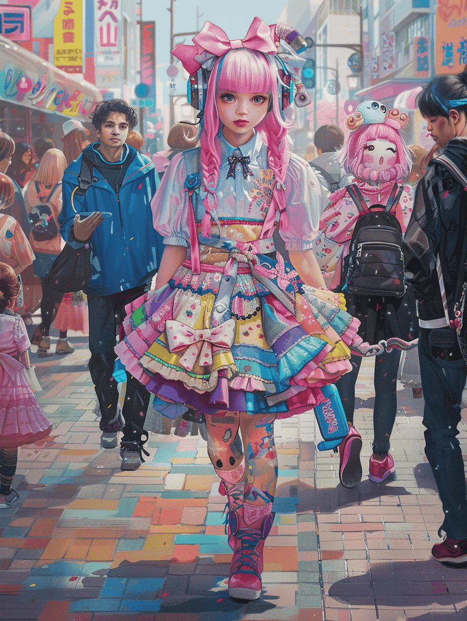 sharad6383 Create a vibrant bustling Harajuku street scene fi c4041211 8f1f 4ef4 bb7b 7c4b1086ea53 1