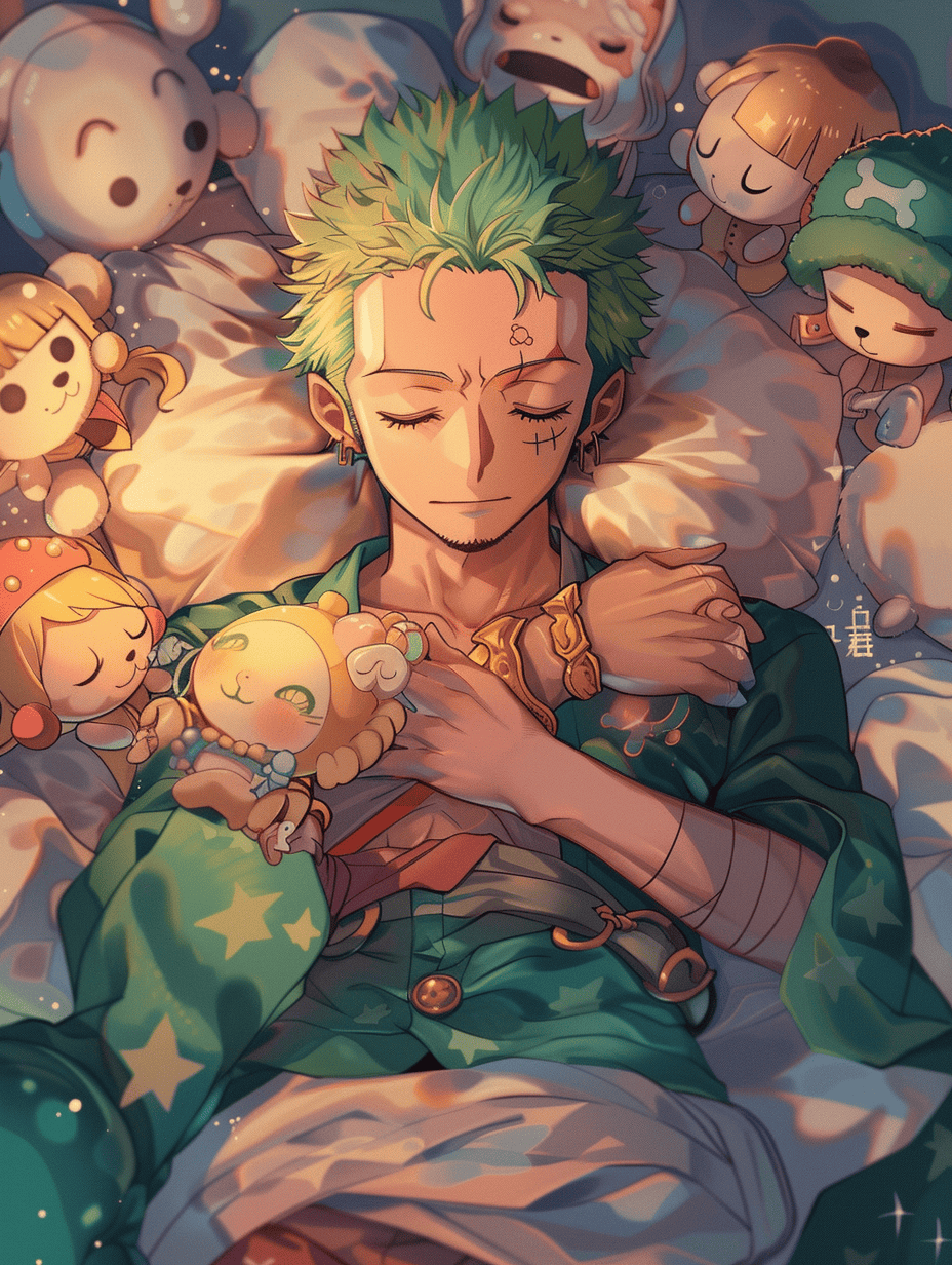 sharad6383 Zoro from One Piece peacefully sleeping on a soft  713a05d9 7490 40a1 966a 5ecf3e170388 0